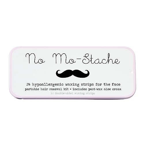 No Mo-Stache Shark Tank Hair Removal Lip Wax Strips - Safe To Use for All Skin Type - 24 Travel Friendly Individual Use Lip Wax Strips - The Quick Easy Way of Lip Waxing - Hair Removal Skin Exfoliator