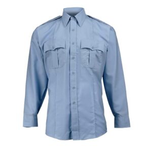 elbeco men's paragon plus long sleeve shirt, blue - p878-18.5-35