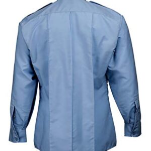 Elbeco Men's Paragon Plus Long Sleeve Shirt, Blue - P878-18.5-35