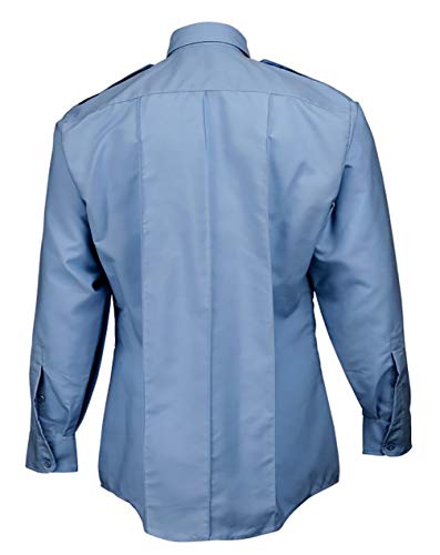 Elbeco Men's Paragon Plus Long Sleeve Shirt, Blue - P878-18.5-35