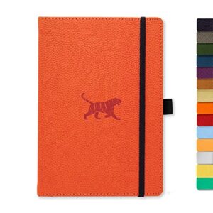 dingbats a5 wildlife notebook journal hardcover, cream 100gsm ink-proof paper, 6.1 x 8.5 inches, 192 pages (orange tiger, lined)