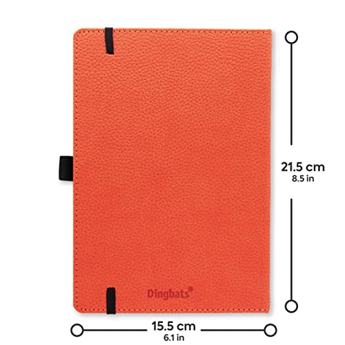 Dingbats A5 Wildlife Notebook Journal Hardcover, Cream 100gsm Ink-Proof Paper, 6.1 x 8.5 inches, 192 pages (Orange Tiger, Lined)