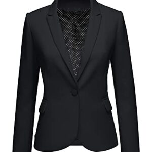 LookbookStore Jackets Casual Blazers for Women Fashion 2023 Black Jacket Suit Notched Lapel Work Office Jacket Suit 2023 Office Clothes Size Medium Women Blazer Size 8 Size 10
