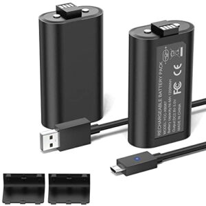 yccsky controller battery pack for xbox one/xbox series x|s, 2 x 1200mah rechargeable battery pack play and charge kit for xbox one x/s