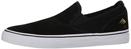 Emerica mens Wino G6 Slip-on Skate Shoe, Black/White/Gold, 9.5 US