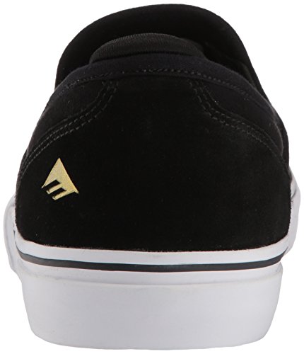 Emerica mens Wino G6 Slip-on Skate Shoe, Black/White/Gold, 9.5 US