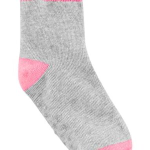 Simple Joys by Carter's Unisex Babies' Crew Socks, 12 Pairs, Grey/Pink/White, 0-6 Months