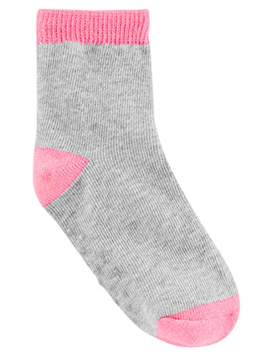 Simple Joys by Carter's Unisex Babies' Crew Socks, 12 Pairs, Grey/Pink/White, 0-6 Months