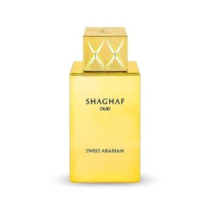 swiss arabian shaghaf oud - luxury products from dubai - long lasting and addictive personal edp spray fragrance - a seductive signature aroma - the luxurious scent of arabia - 2.5 oz