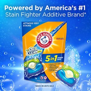 Arm & Hammer Plus OxiClean 5-in-1 Laundry Detergent Power Paks, 42 Count (Packaging may vary)