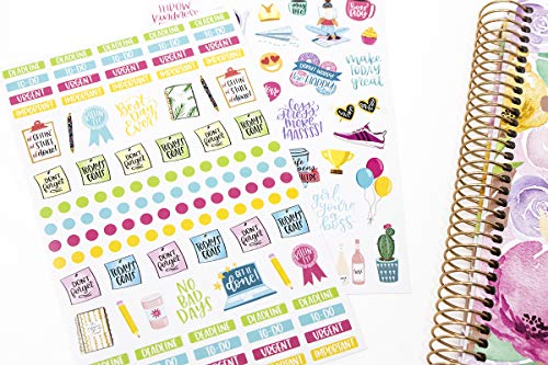 bloom daily planners Productivity Stickers - Variety Sticker Pack - Six Sticker Sheets Per Pack!