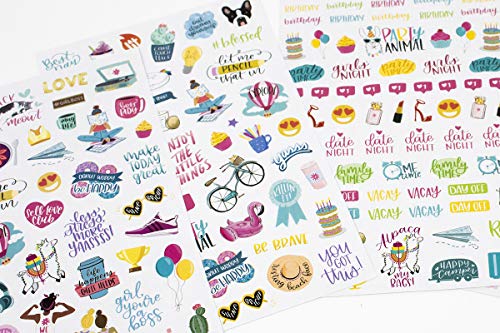 bloom daily planners Productivity Stickers - Variety Sticker Pack - Six Sticker Sheets Per Pack!