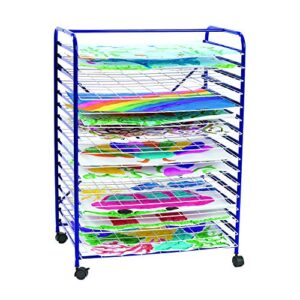 colorations - mobrack mobile art drying rack for home or classroom use, keep artwork protected while drying, space saving rack, 36 1/2 inches high x 26 1/2 inches wide x 17 1/2 inches deep