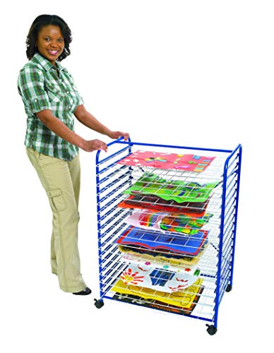 Colorations - MOBRACK Mobile Art Drying Rack for Home or Classroom Use, Keep Artwork Protected While Drying, Space Saving Rack, 36 1/2 Inches High x 26 1/2 Inches Wide x 17 1/2 Inches Deep