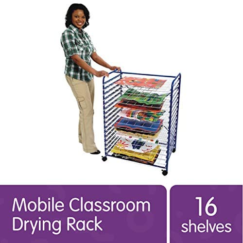 Colorations - MOBRACK Mobile Art Drying Rack for Home or Classroom Use, Keep Artwork Protected While Drying, Space Saving Rack, 36 1/2 Inches High x 26 1/2 Inches Wide x 17 1/2 Inches Deep