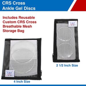 CRS Cross Ankle Gel Discs - 2 1/2 inch Ankle Gel Pads. Cushion and Protection for Ice Skating, Hockey, Roller skating, Inline, Hiking, Riding, and Ski Boots.