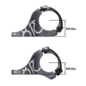 Funn RSX Mountain Bike Direct Mount Bike Stem with 31.8mm Bar Clamp, 2 Pieces Lightweight Split Design for Dual Crown Forks, Adjustable Extension 45-50mm with 30mm Rise (Gray)