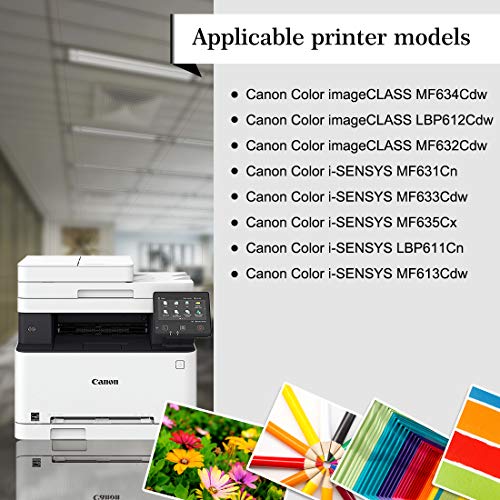 JC Toner Compatible for Canon 045 045H 045A Toner Cartridge for use with Canon ImageCLASS MF634Cdw MF632Cdw LBP612Cdw LBP613Cdw LBP611Cn Series Printer