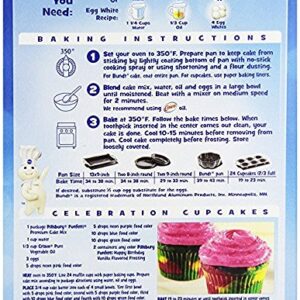 Pillsbury Moist Premium Cake Mix 15.25 Ounce and Funfetti Vanilla Flavored Frosting 15.6 Ounce