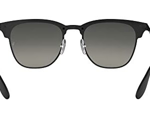 Ray-Ban RB3576N Blaze Clubmaster Square Sunglasses, Demi Gloss Black/Grey Gradient Dark Grey, 47 mm