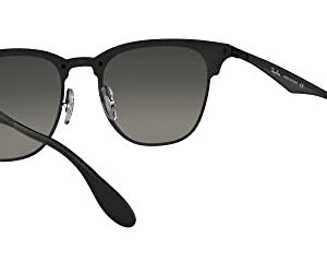 Ray-Ban RB3576N Blaze Clubmaster Square Sunglasses, Demi Gloss Black/Grey Gradient Dark Grey, 47 mm