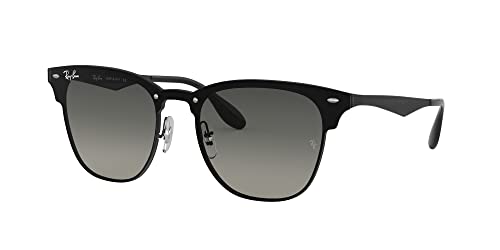 Ray-Ban RB3576N Blaze Clubmaster Square Sunglasses, Demi Gloss Black/Grey Gradient Dark Grey, 47 mm