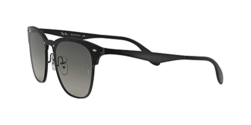 Ray-Ban RB3576N Blaze Clubmaster Square Sunglasses, Demi Gloss Black/Grey Gradient Dark Grey, 47 mm
