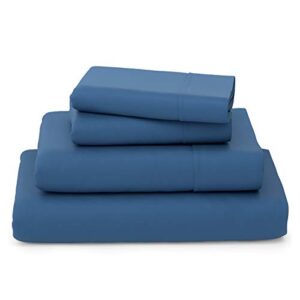 Cosy House Collection Luxury Bamboo Sheets - Blend of Rayon Derived from Bamboo - Cooling & Breathable, Silky Soft, 16-Inch Deep Pockets - 4-Piece Bedding Set - Queen, Royal Blue