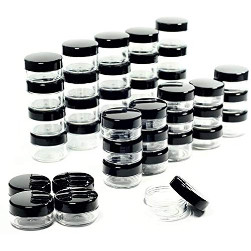 5 Gram Cosmetic Sample Containers with Lids 25pcs Empty Small Makeup Jars Plastic BPA Free