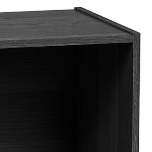 IRIS USA 2-Tier Wood Storage Shelf, Black