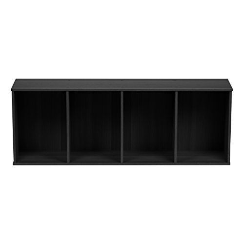 IRIS USA Small Spaces Wood, Bookshelf Storage Shelf, Bookcase, 4-Tier, Black