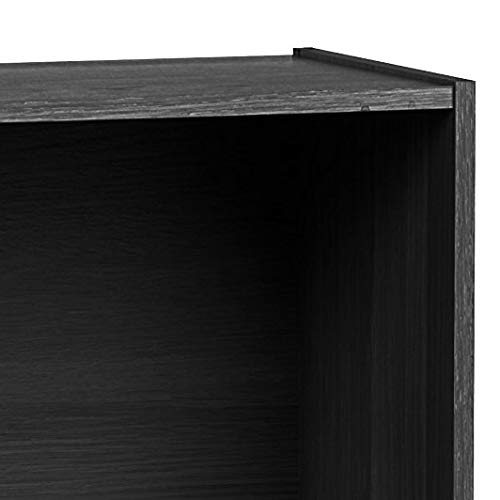 IRIS USA Small Spaces Wood, Bookshelf Storage Shelf, Bookcase, 4-Tier, Black