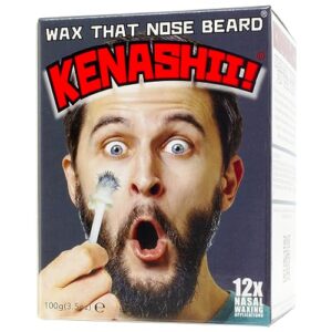 Nose Wax Kit | 100 g Wax, 24 Applicators | The Original and Best Nose and Ear Hair Removal Kit from Kenashii | Nasal Waxing For Men and Women | 12 Applications | 12 Balm Wipes | 12 Mustache Guards