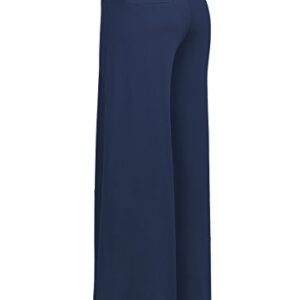 Arolina Women's Stretchy Wide Leg Palazzo Lounge Pants Casual Comfy High Waist Palazzo Pants Navy Blue