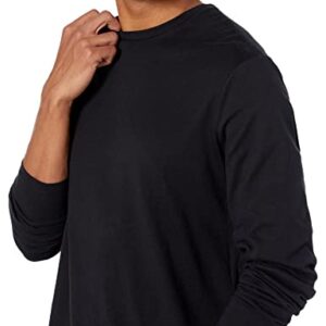 Amazon Essentials Men's Slim-Fit Long-Sleeve T-Shirt, Black, Large