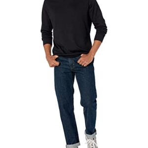 Amazon Essentials Men's Slim-Fit Long-Sleeve T-Shirt, Black, Large