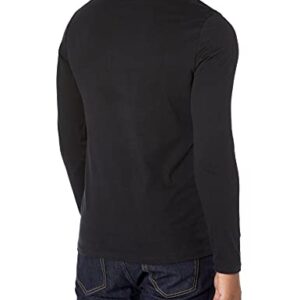 Amazon Essentials Men's Slim-Fit Long-Sleeve T-Shirt, Black, Large
