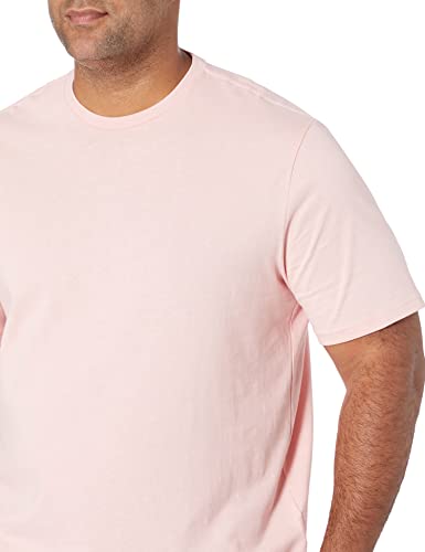 Amazon Essentials Men's Regular-Fit Short-Sleeve Crewneck T-Shirt, Pack of 2, Light Pink, Large