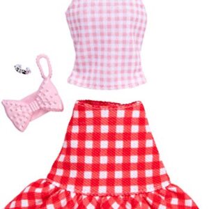 Barbie Complete Looks Gingham Skirt/Top, Pink