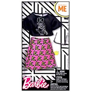 barbie despicable me black top/banana skirt
