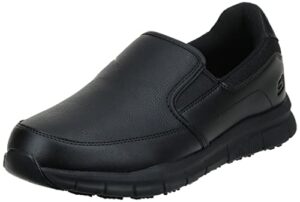 skechers men's nampa-groton food service shoe, black, 8.5 wide