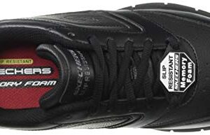 Skechers Men's Nampa Food Service Shoe, Black, 13 Wide