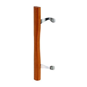 prime-line mp1034 sliding glass door pull, wood handle, diecast construction, chrome (single pack)