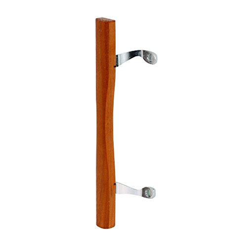 Prime-Line MP1034 Sliding Glass Door Pull, Wood Handle, Diecast Construction, Chrome (Single Pack)