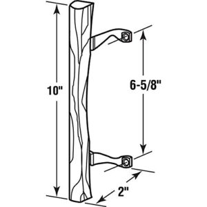 Prime-Line MP1034 Sliding Glass Door Pull, Wood Handle, Diecast Construction, Chrome (Single Pack)