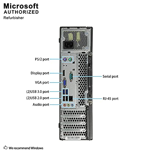 lenovo ThinkCentre M73 SFF Small Form Factor Business Desktop Computer, Intel Dual-Core i3-4130 3.4GHz, 8GB RAM, 500GB HDD, USB 3.0, WiFi, DVD, Windows 10 Professional (Renewed)