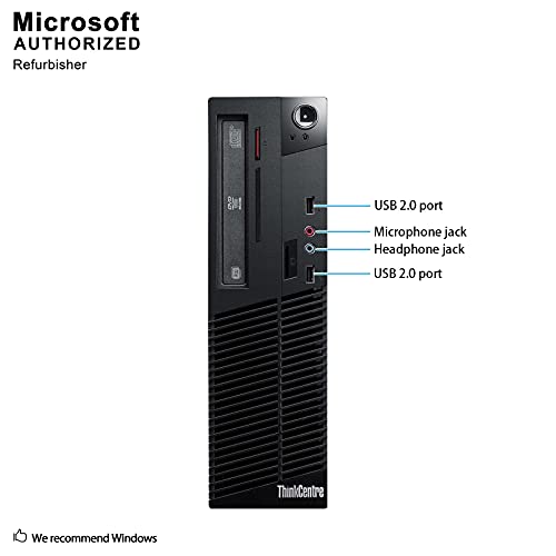 lenovo ThinkCentre M73 SFF Small Form Factor Business Desktop Computer, Intel Dual-Core i3-4130 3.4GHz, 8GB RAM, 500GB HDD, USB 3.0, WiFi, DVD, Windows 10 Professional (Renewed)