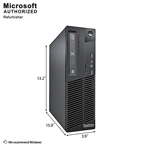 lenovo ThinkCentre M73 SFF Small Form Factor Business Desktop Computer, Intel Dual-Core i3-4130 3.4GHz, 8GB RAM, 500GB HDD, USB 3.0, WiFi, DVD, Windows 10 Professional (Renewed)