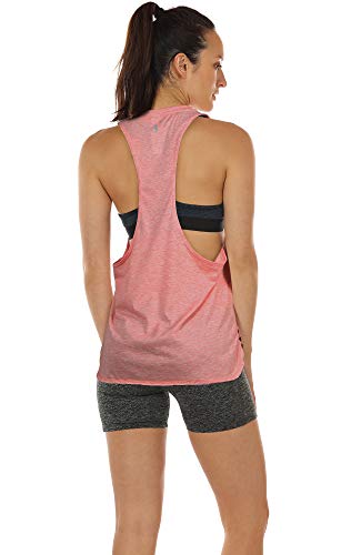 icyzone Workout Tank Tops for Women - Running Muscle Tank Sport Exercise Gym Yoga Tops Athletic Shirts(Pack of 3)(XL,Black/Beige/Pale Blush)