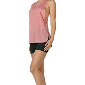 icyzone Workout Tank Tops for Women - Running Muscle Tank Sport Exercise Gym Yoga Tops Athletic Shirts(Pack of 3)(XL,Black/Beige/Pale Blush)